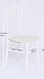 Chairs Tiffany White dimensions