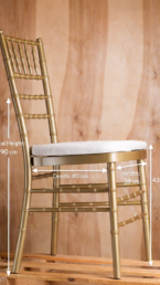 Gold-Tiffany-Chair-with-white-seats-dimensions